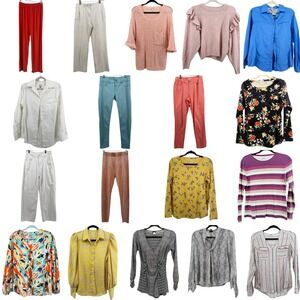 Bundle of 18 Size Small Items: Pants & Long Sleeve Tops See Description